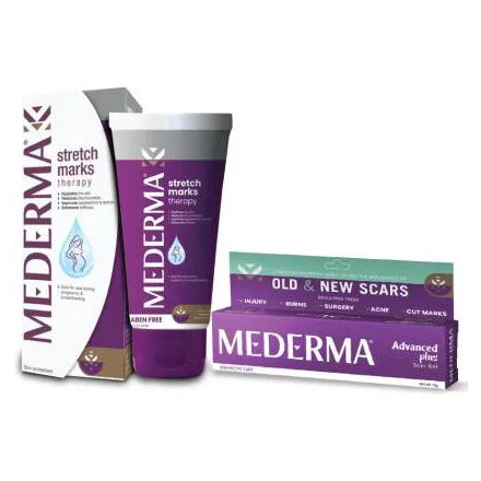 MEDERMA Stretch Mark Removal Therapy 50g & Advance Plus Scar Removal Gel 10g (60 g)